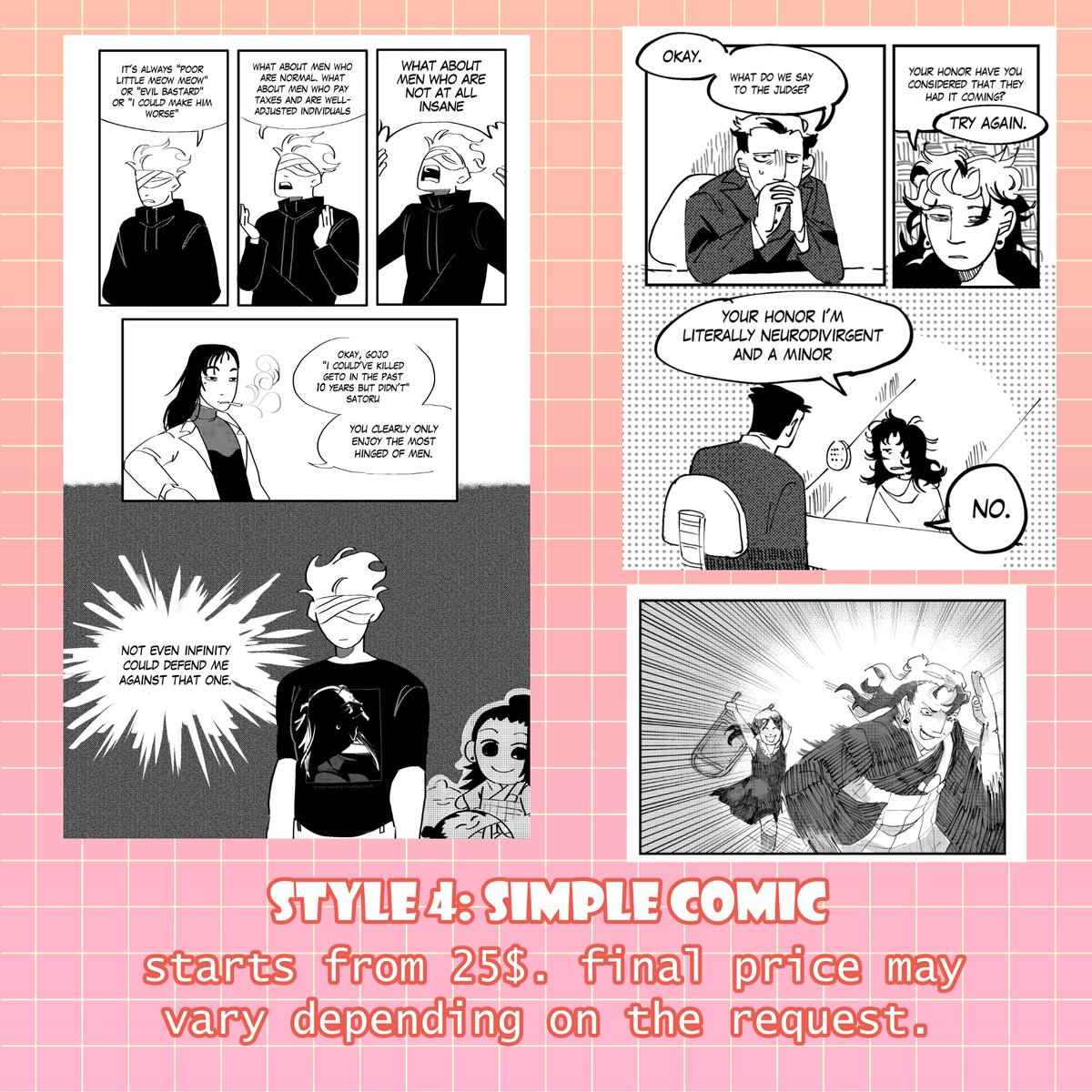 updated my commission samples, and added simple comics as a category available for request :-)

you can look for the TOS and more examples in the replies, and as usual, DM me if you're interested! 