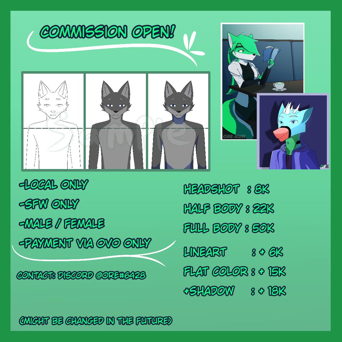 GreenteaFoxxo's tweet photo. Hi there, im opening my commission

Feel free to ask for detail in dm https://t.co/Ge88IweVI3