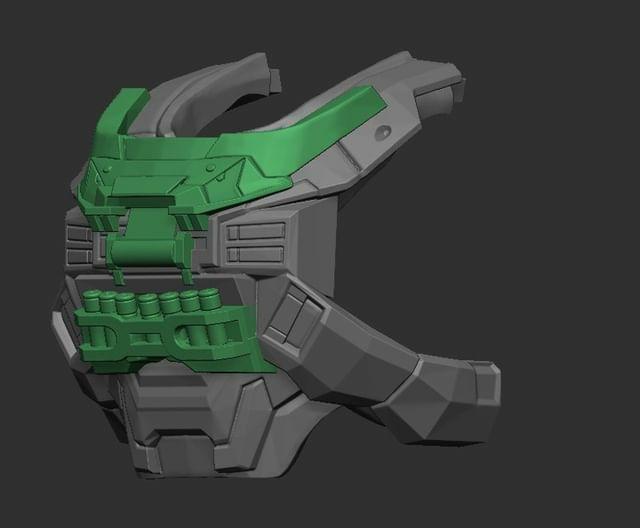 Fun side project! The Collar design though for this chest was a pain I never want to go through again 😂😂 Still a wip!

#Halo #HaloInfinite #HaloReach #megaconstrux