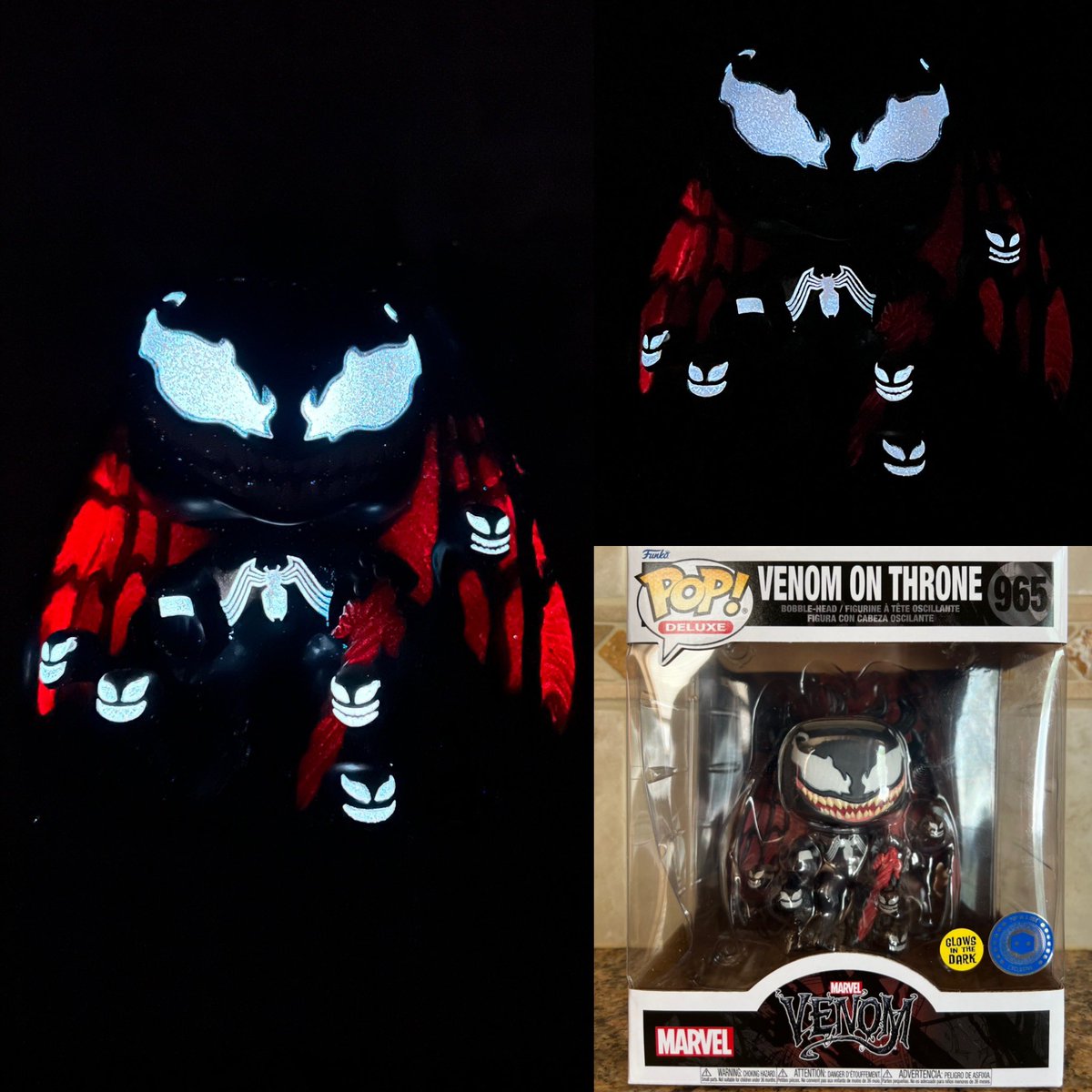 DisTrackers's tweet photo. Mail Call! Got my Venom on throne! Surprisingly, better shipping this time. Check out the glow!
.
#Venom #Marvel #Collectibles #Funko #DisTrackers #Nightmode #iPhone13ProMax #Regularshot https://t.co/ITLHQZWfUC