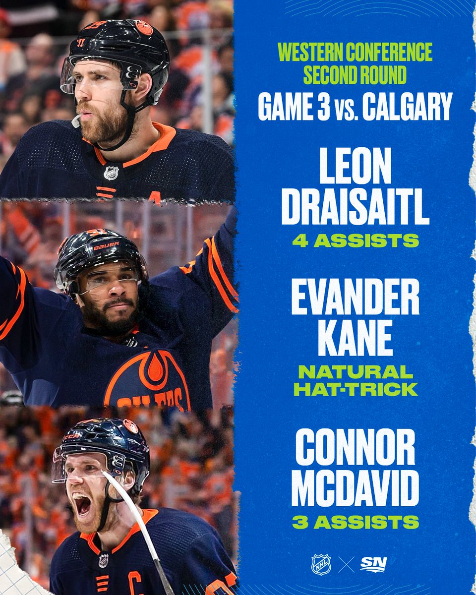 These three had themselves quite the night. 💪

#StanleyCup | #BattleofAlberta | #LetsGoOilers