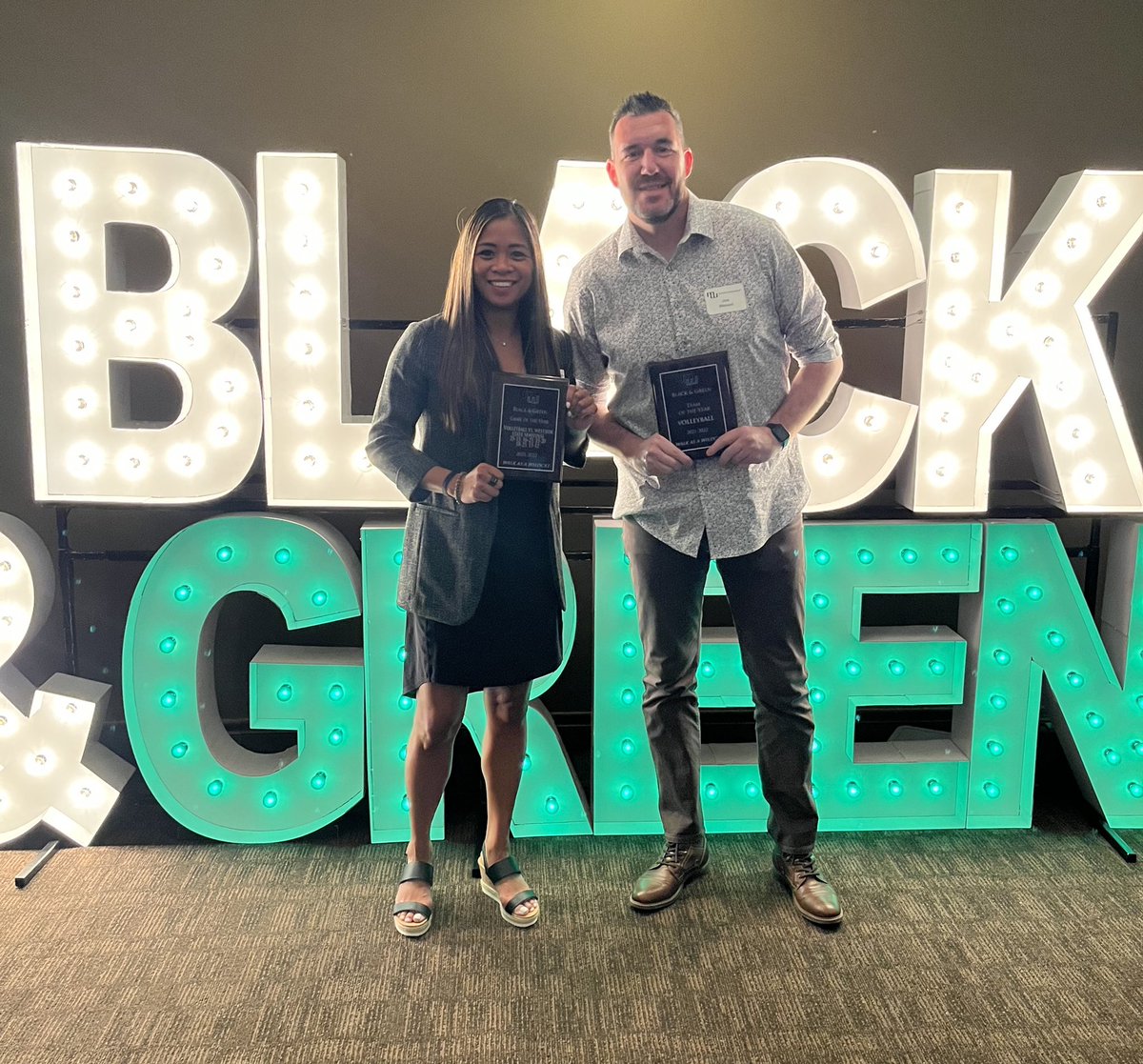 mw_volleyball's tweet photo. 1st Annual MW Black &amp; Green Night is in the books!  Wildcat VB takes home 3 honors on the night! 💪😼

#WalkAsAWildcat #faMWily https://t.co/frMSCoCLaw
