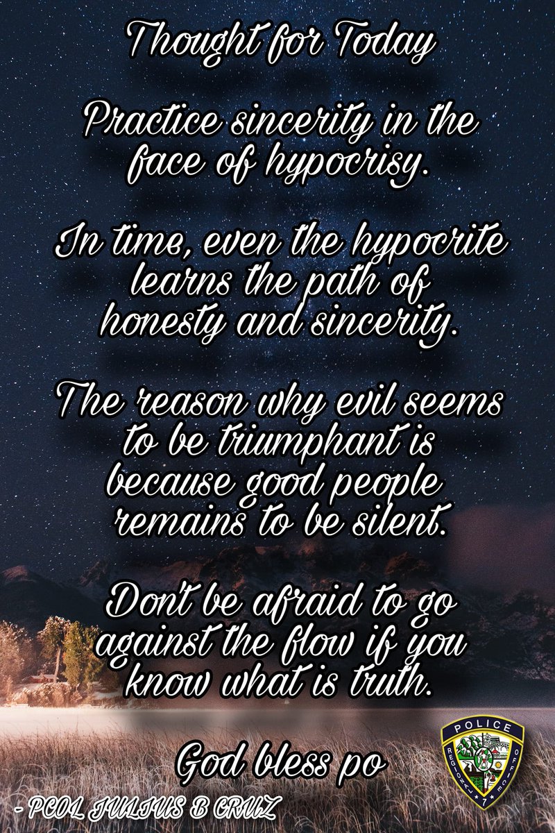 Pro7Service's tweet photo. 05-23- 2022
Thought for today po sa daily guidance natin.
#teampro7bisdakcops
#Tagapaggabay
#WeServeAndProtect
#PNPKakampiMo
#TeamPNP https://t.co/XsbCbezFgw