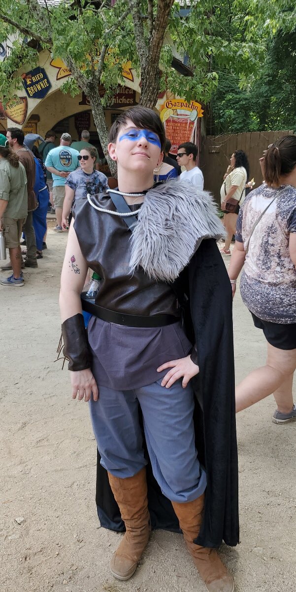 kasielester's tweet photo. I mean not the best photo my cowl was not straight *but neither am I 😂* so I guess but Viking weekend at the Renaissance Fair was a blast PS I had a sword but you can’t see it 🥲 https://t.co/TyNAdRG3J3