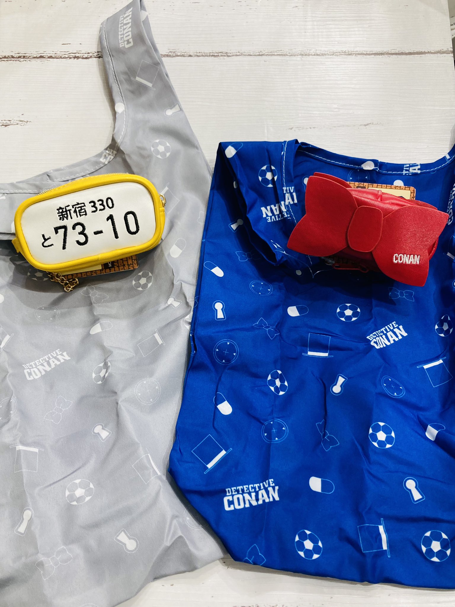 名探偵コナン 服部平次 エコバッグ マルシェ 3連ポーチ 靴下