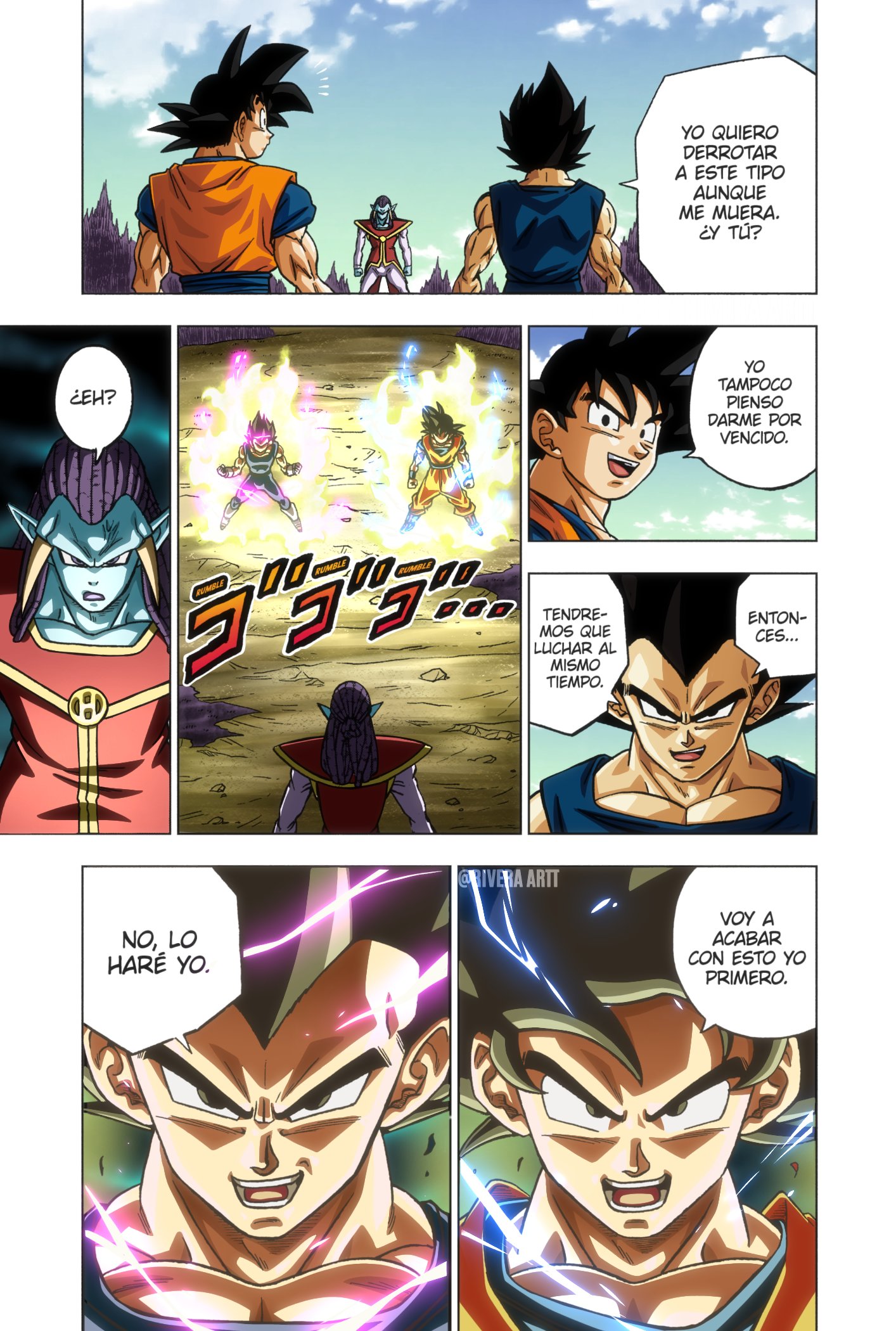 Goku vs Vegeta panel recreation. : r/dbz