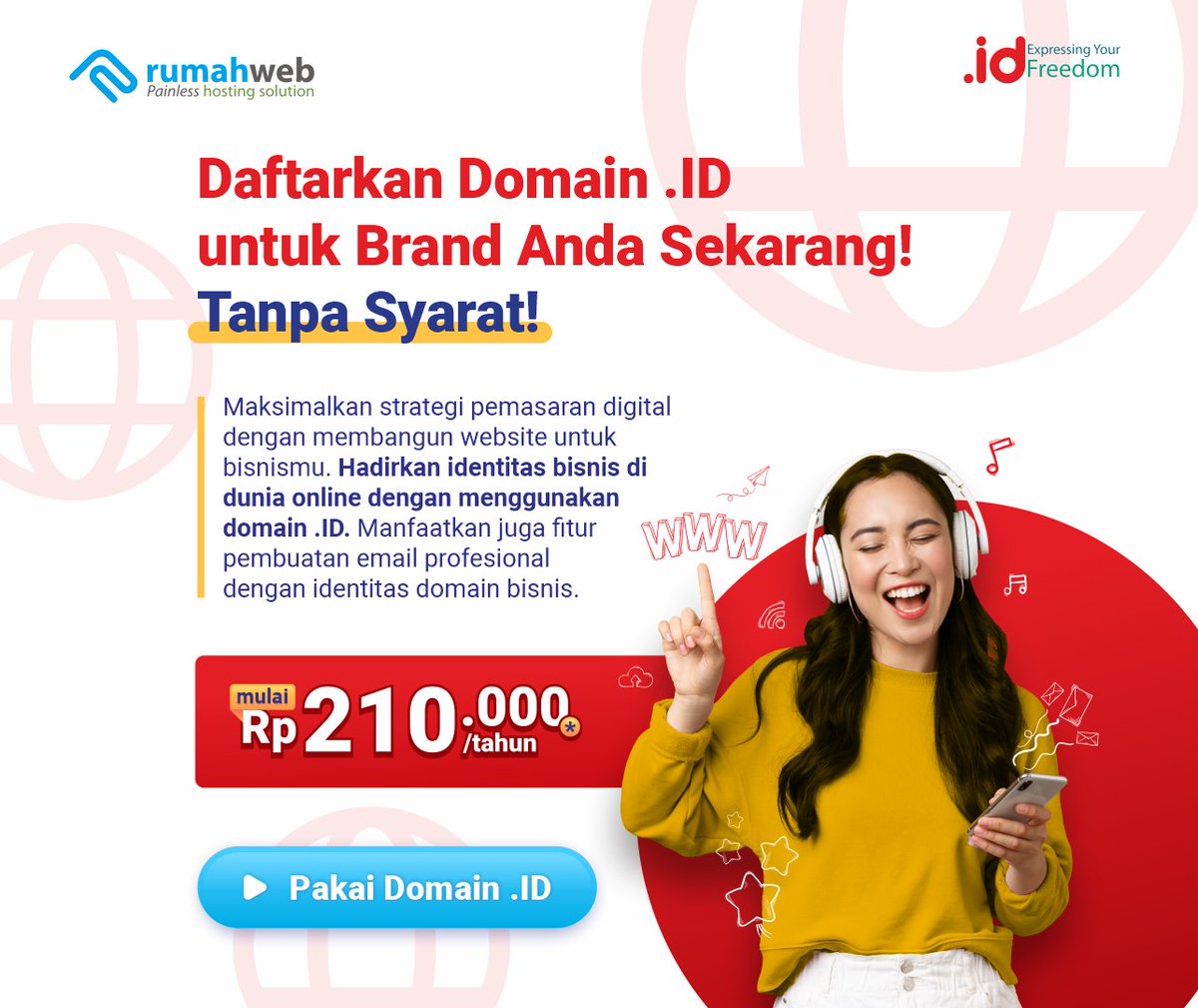 rumahwebtweet's tweet photo. Nah, untuk yang belum punya blog, Rumahweb punya banyak domain murah yang bisa Warga RW gunakan untuk membuat website atau mengarahkan domainnya ke blog.
#BisnisAnakMuda #BisnisRumahan #BisnisPelajar #BisnisOnlineShop #RedirectDomain #DomainForwarding #MengarahkanDomain https://t.co/bHbsSjgg5c