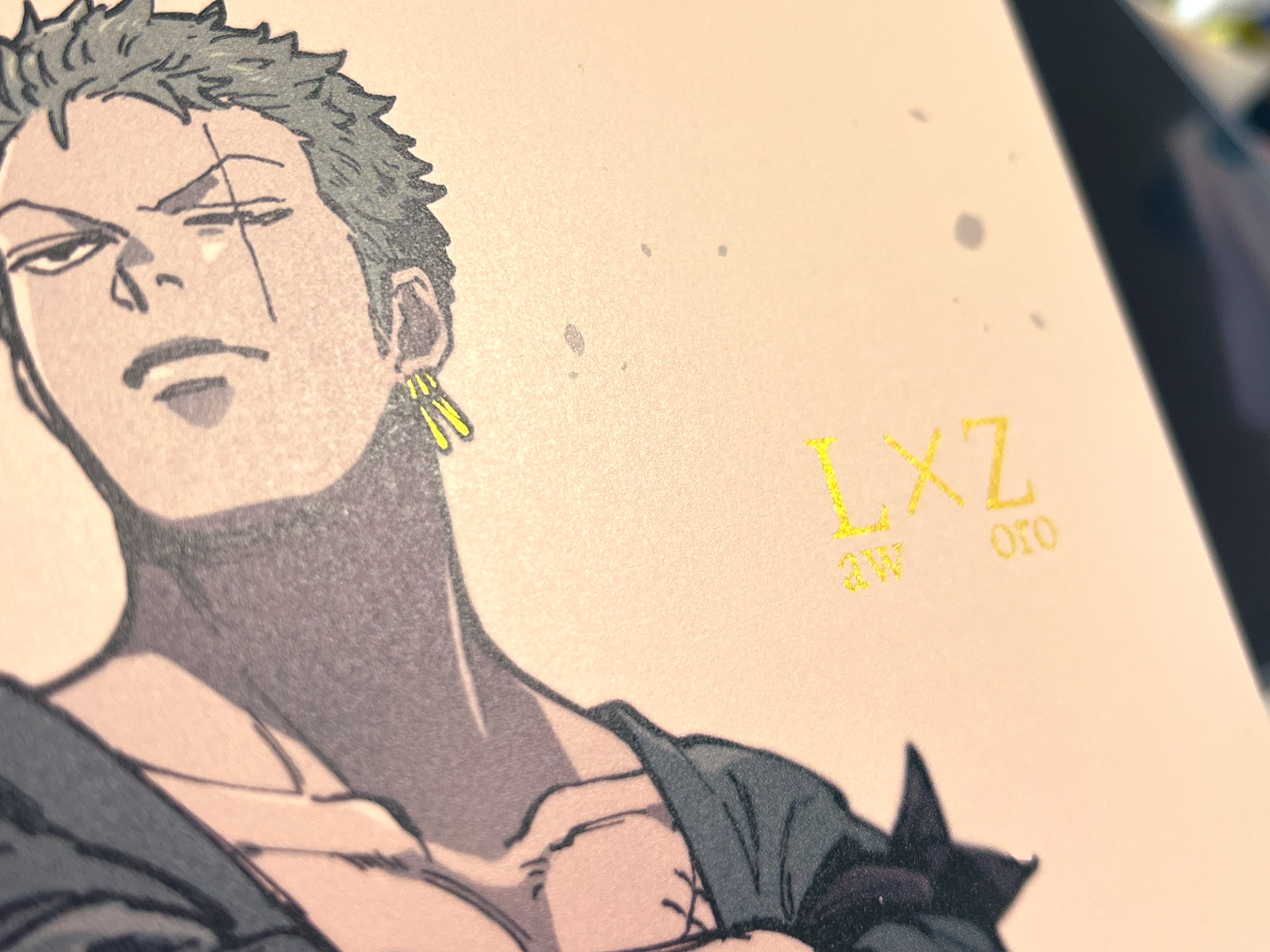 ゴールドピアス K14WG白蝶ゴールドケシパール直結ピアス（約7.6×10.6㍉）