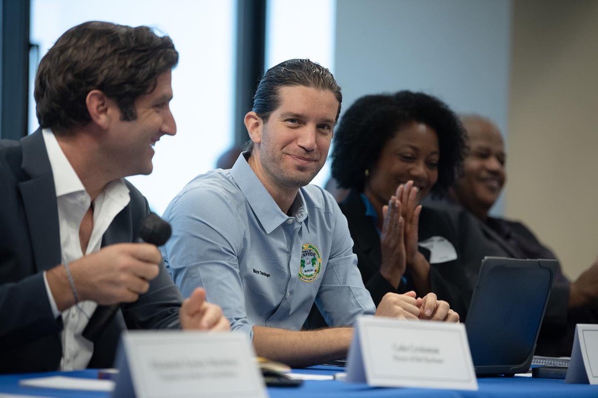 ShlomoDanzinger's tweet photo. Being the new guy in a room with 30 mayors from around @miamidadecounty is not so intimating when your surrounded by great people! @gabegroisman #townofsurfside #surfsideflorida #surfsidefl #surfside #surfsidemayor #shlomodanzinger https://t.co/F9YAHCnyCn