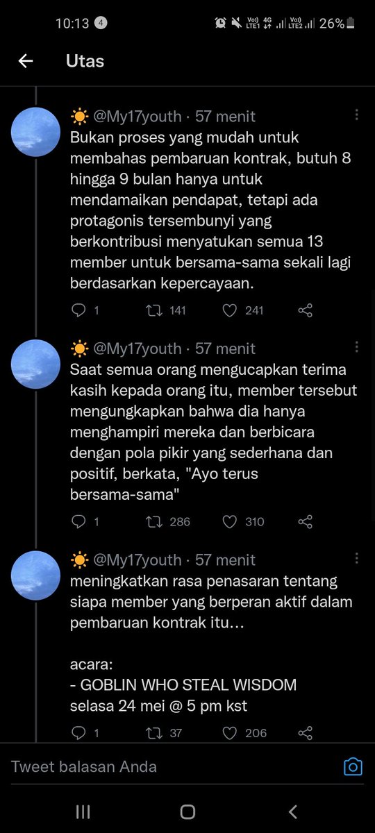 caratstalk's tweet photo. [17s] menurut kalian carat si protagonis itu siapa? Nangis banget bacanya 😭😭 terimakasih member protagonis 😭😭😭😭 https://t.co/LtZFgi1hTV