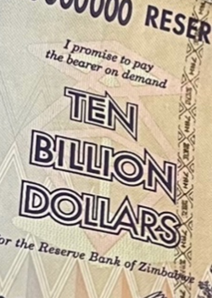 skyler_fs's tweet photo. @BitcoinMagazine Never forget that the etherium logo is on  Zimbabwe bank notes

hidden in plain sight https://t.co/vMeKanY764