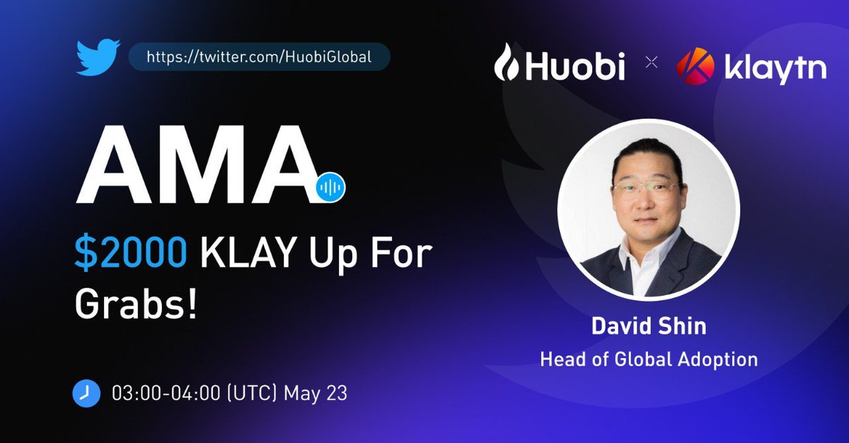 KaiaChain's tweet photo. 🔥Happening now! David Shin, @klaytn_official Head of Global Adoption, sharing more about Klaytn in his AMA with @HuobiGlobal 🦾
https://t.co/OHAssUEkJe https://t.co/zujYpead8N