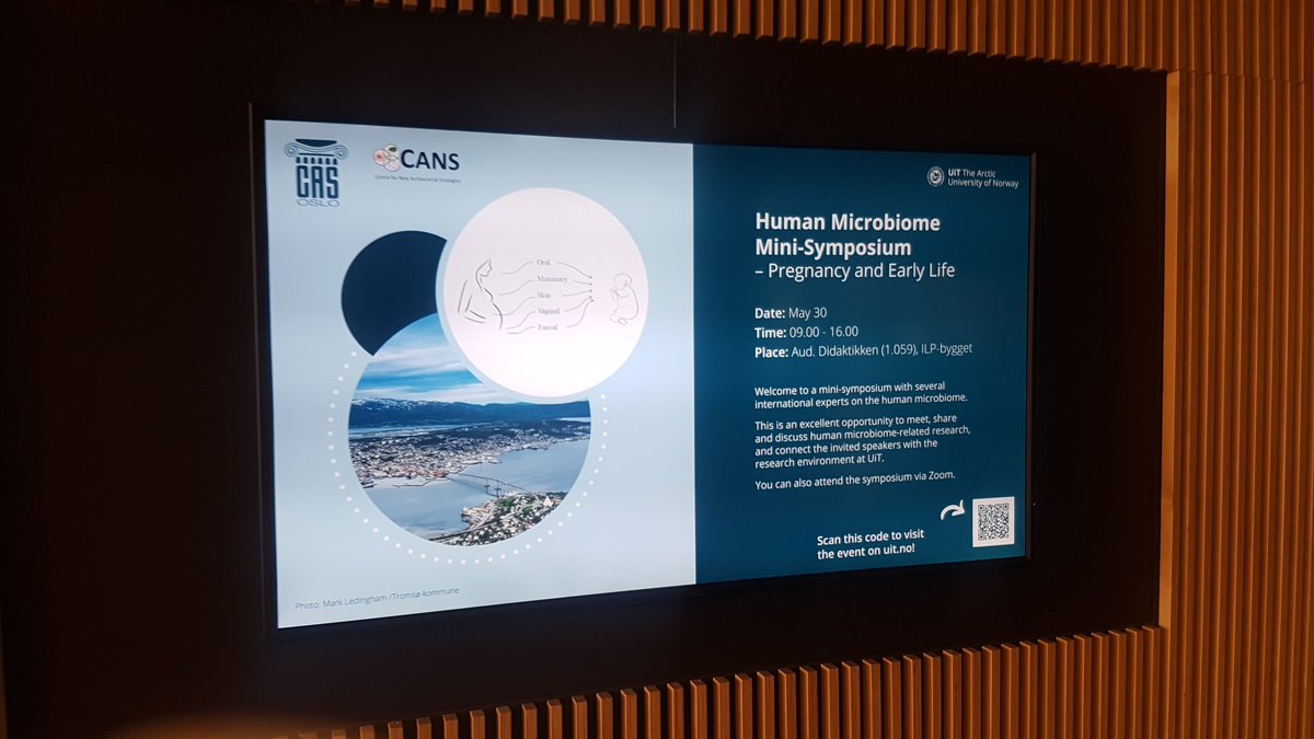 One more week to my second @CASOslo meeting, this time happening at @UiTNorgesarktis! It will start with a one-day symposium on the human microbiome in pregnancy and early life. @cans_uit Register for online attendance here uit.no/tavla/artikkel…