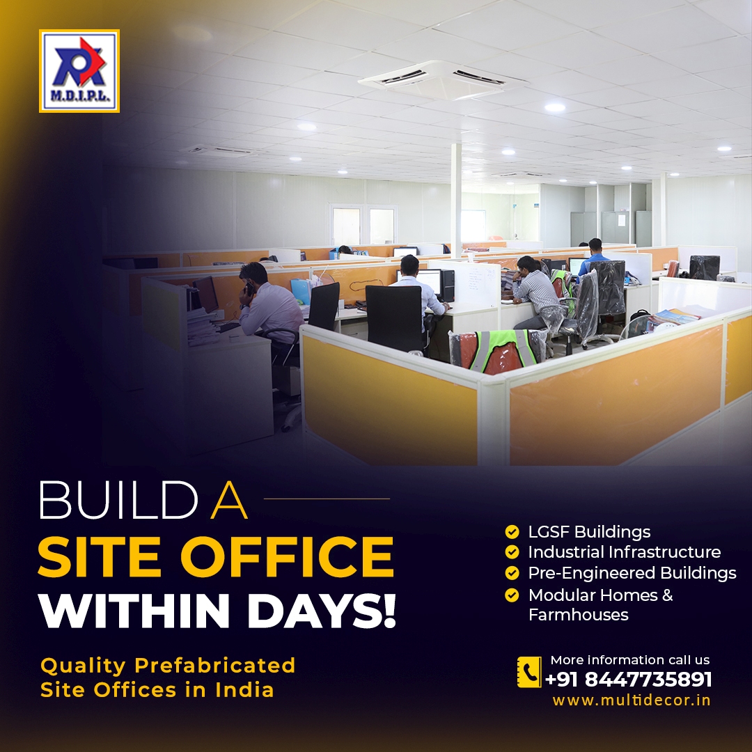MDIPL1's tweet image. Multi Decor India Pvt Ltd offers complete turnkey solutions for 𝗽𝗿𝗲𝗳𝗮𝗯 𝘀𝗶𝘁𝗲 𝗼𝗳𝗳𝗶𝗰𝗲 under one roof starting from designing, fabrication, production. visit-multidecor.in/prefabricated-…
#MultiDecor #prefabsiteoffice #prefabricatedoffice #siteoffice #modularsiteoffice