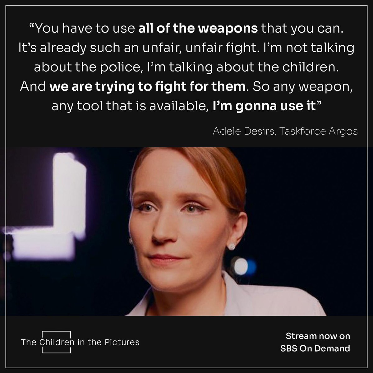 Have you seen The Children in the Pictures yet? Find out what goes on in the life of a Victim Identification Specialist by streaming this incredible documentary series at sbs.com.au/.../the-childr…