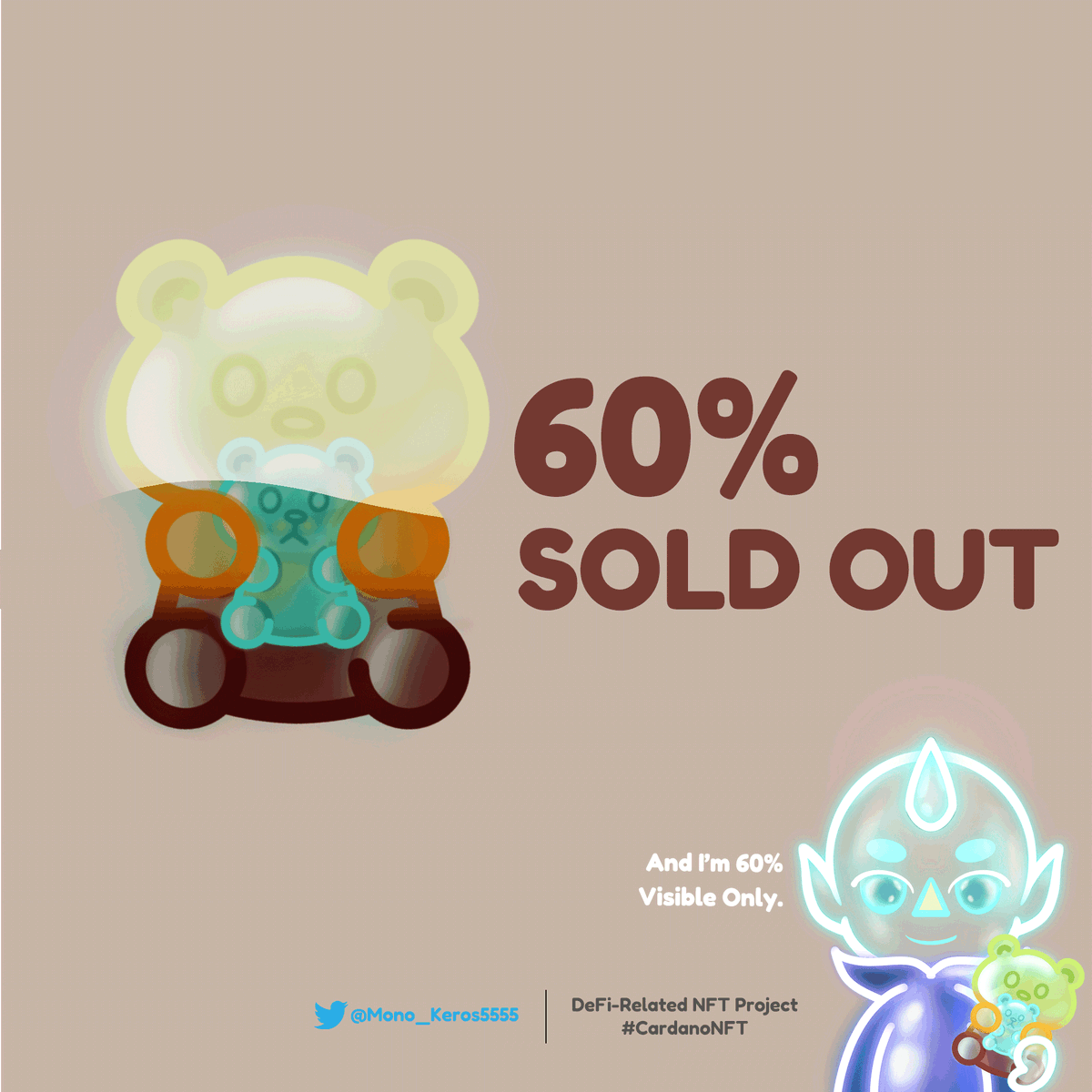 Mono_Keros5555's tweet photo. Announcement

After 24 hours voting, our community decided reduce the supply to 2500. We will open back our minting website on Tuesday 12pm UTC (Tomorrow).

🔥Minted Percentage🔥 
We are currently at 67% minted after the reduced supply. 

✅Like and retweet to win 1 MK NFT
#CNFTs https://t.co/26XV7adBVl