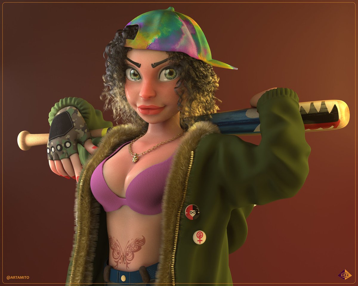 Jane 💪♀️ Personal character design project from sketch to final 3D model.
See more here: 
artamito.com/artamito-portf…
.
#artamito #girlpower #3Dartist #3D  #3dcharacterartist #characterdesign #zbrush #animation #3dart #NFTs  #3drender #3dcharacter #3Dnft