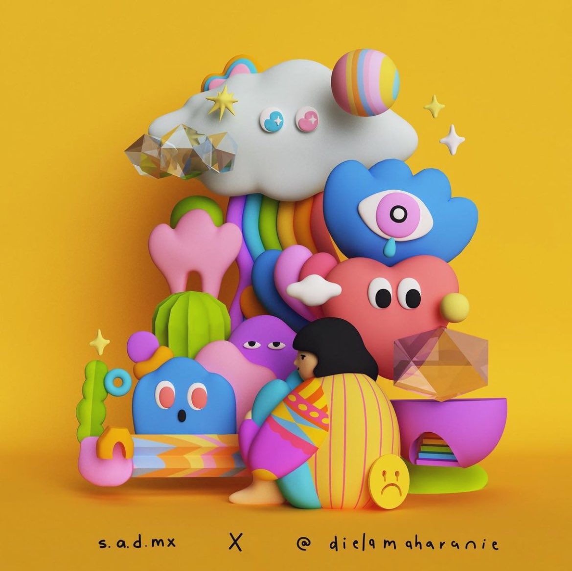 dielamaharanie's tweet photo. Gm! little throwback to my collaboration with talented @_sadmx 💛🌈✨ https://t.co/IRYinuDhvA