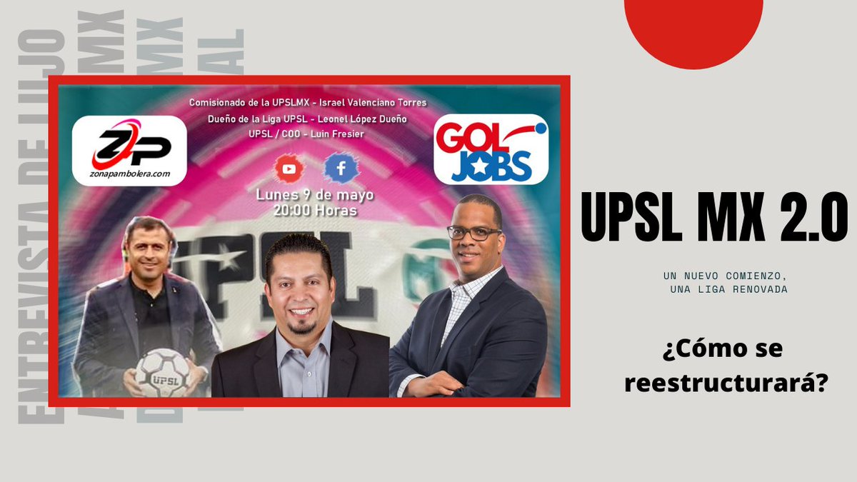 GolJobs's tweet photo. ¡LADIES &amp; GENTLEMAN! Nuevo vídeo, les dejo la parte 1 de esta entrevista de lujo junto a la #UPSL original y al nuevo comisionado de #UPSLMX. ¿Cómo se reestructurará? Ojalá les guste, comenten, den like, compartan y se suscriban! 😎🇲🇽🏆

https://t.co/TeWr2bkQLP https://t.co/79xqZzDPMA