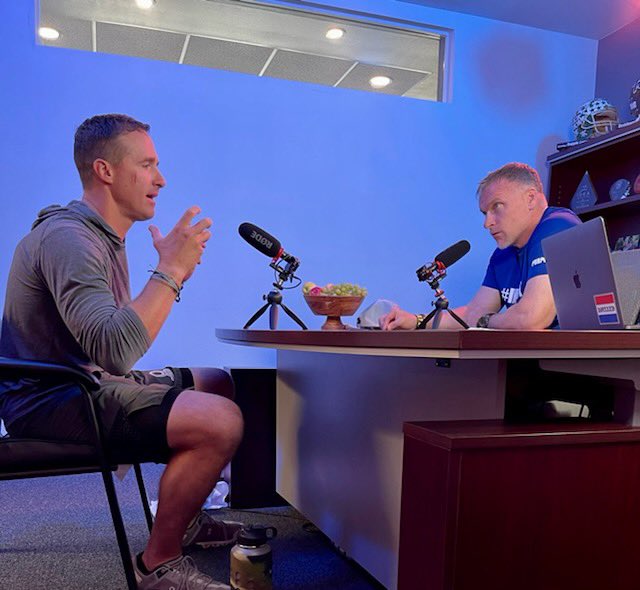 ToddDurkin's tweet photo. Pumped to have @drewbrees on the podcast Monday talking “Chasing Greatness” in his new initiatives in retirement.
#ChasingGreatnes #ToddDurkinIMPACTShow
#Podcast https://t.co/5afbmcTCBe