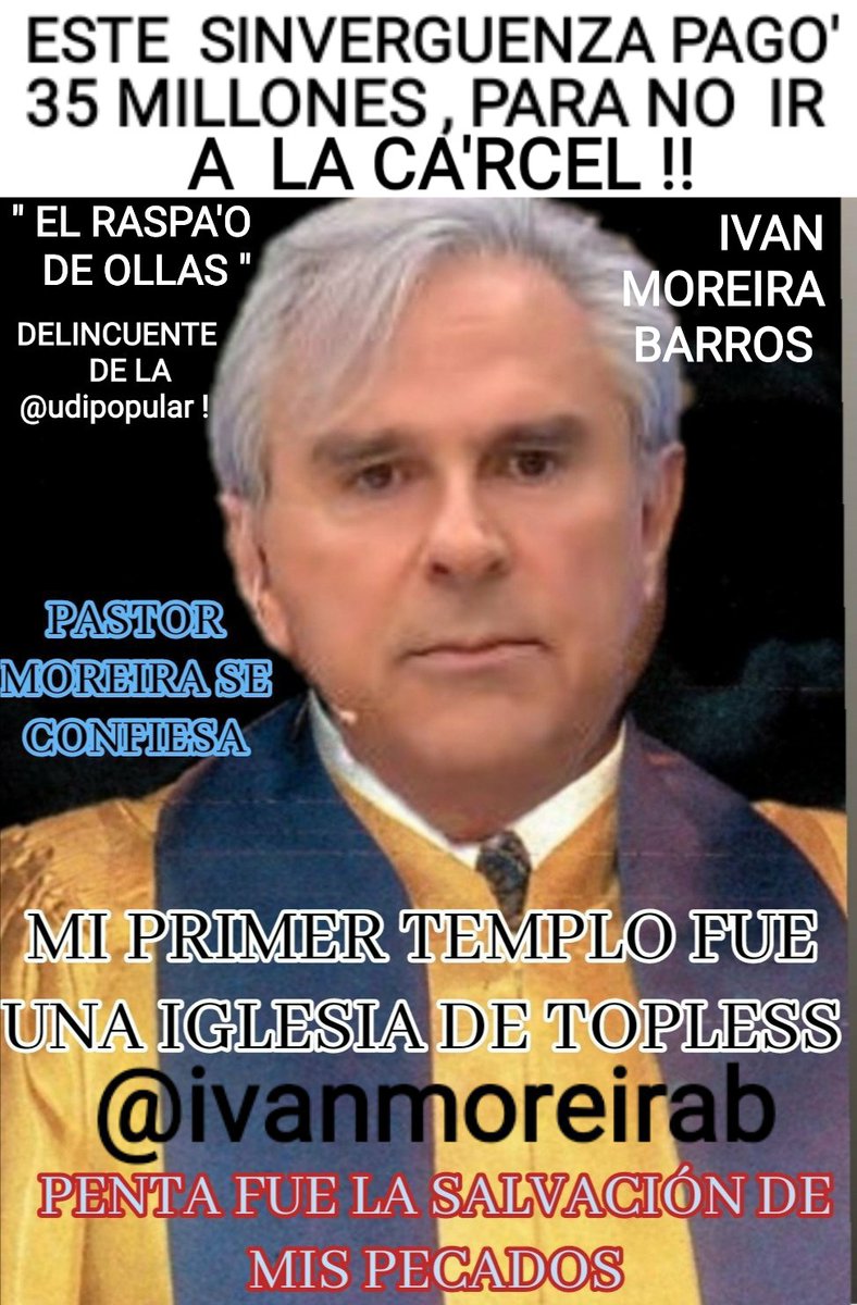 Perdo'n...me acorde' de este GRAN CONCHADESUMADRE que invitan los matinales RECULIAOS de este país que cambio' hace rato! Es el delincuente "SENADOR" <a href="/ivanmoreirab/">Iván Moreira Barros</a>💩 de la corrupta <a href="/udipopular/">UDI</a>! DESPIERTEN CSM,NO ELIJAN A ESTAS MIERDAS!😡🤦‍♂️
#EstadoNacional #PautaLibre #ContigoCHV