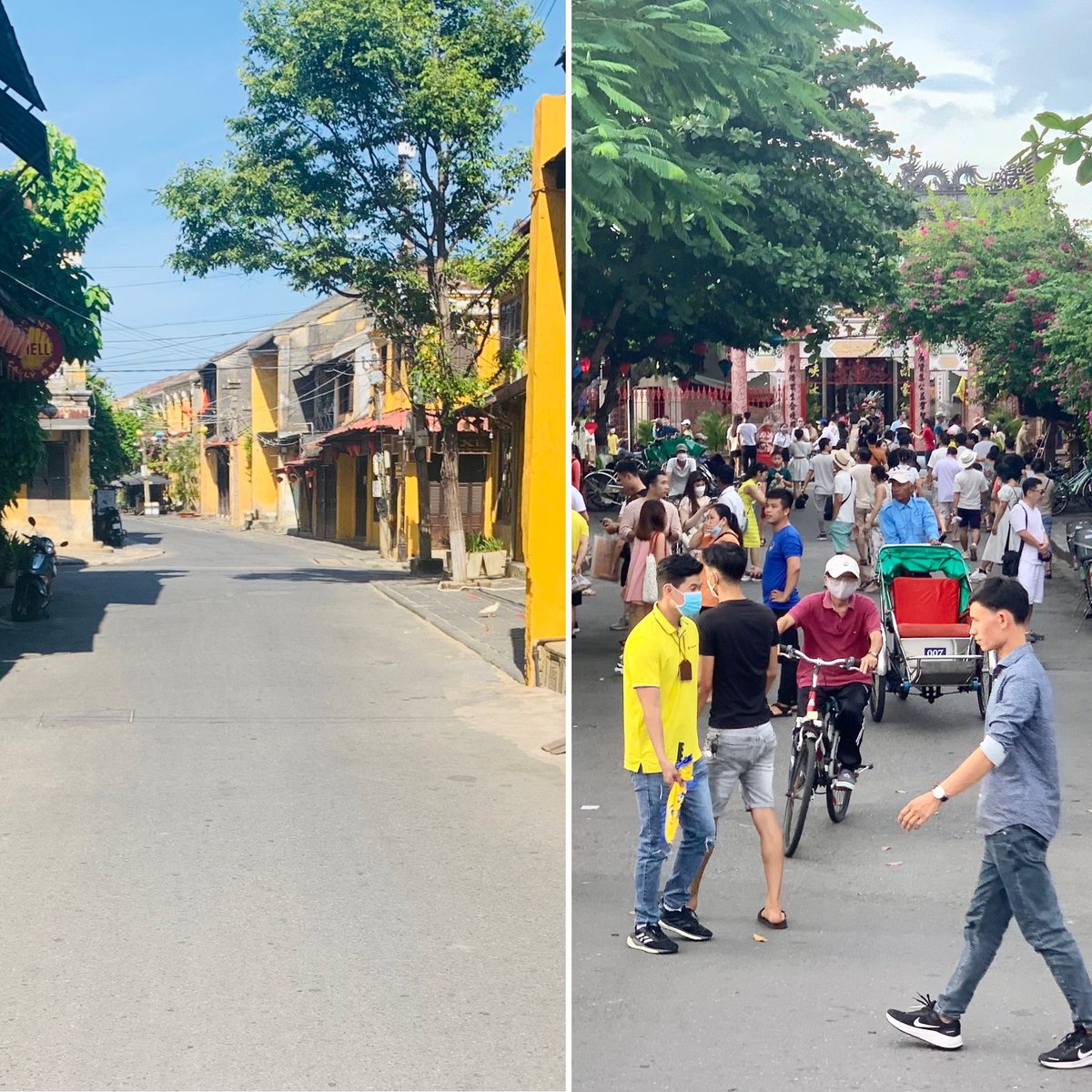 AsiaMaeve's tweet photo. Hoi An May 2021 vs May 2022 #vietnamtourismisbaaaack https://t.co/JrNJQ1Ihbm