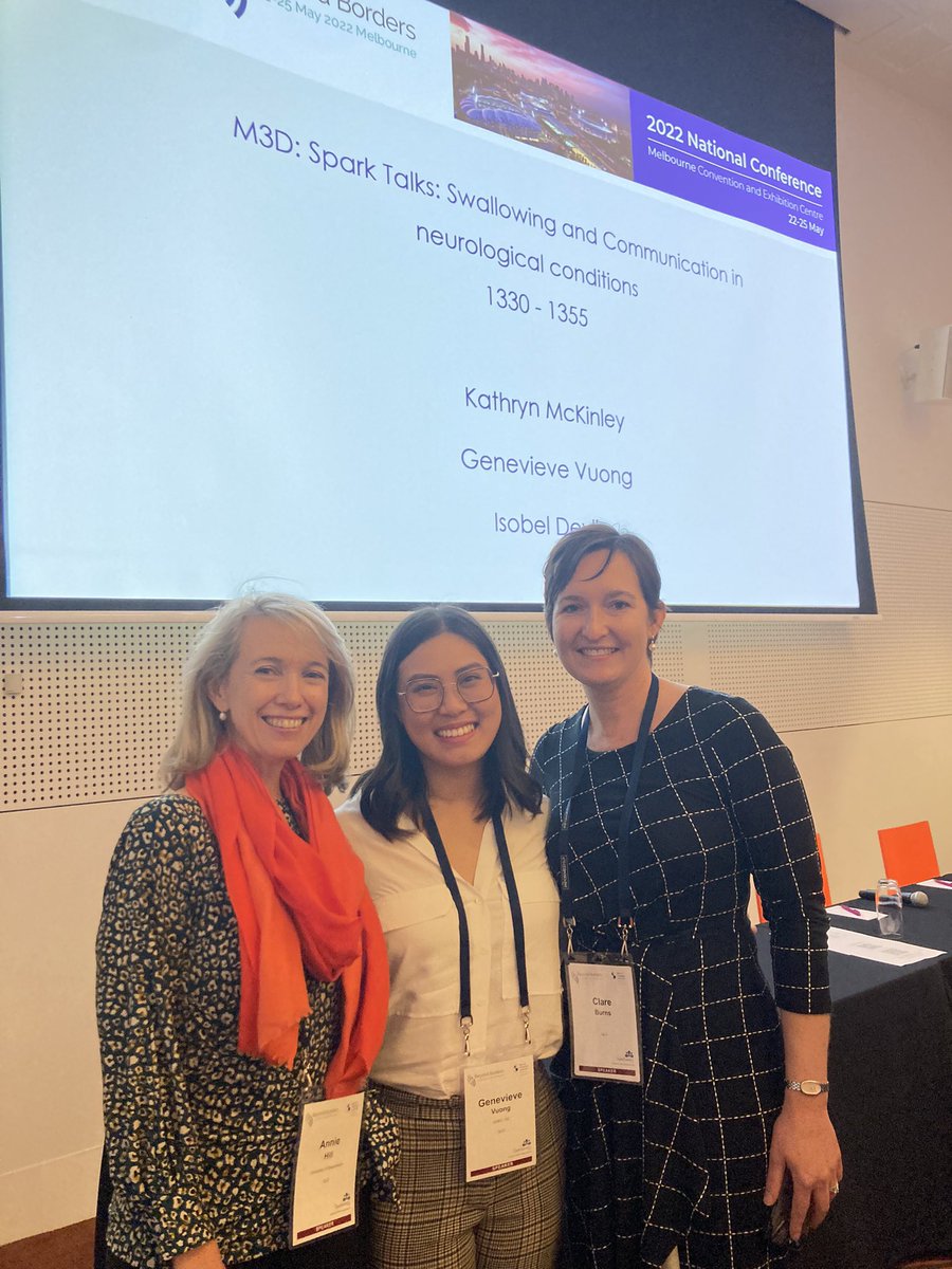 DrAnnieJHill's tweet photo. Beyond proud of @GenevieveVuong with co-supervisor @drclareburns and @JadeDignam. First in-person conference #SPAConference @UQHealth https://t.co/gTil2IRRay