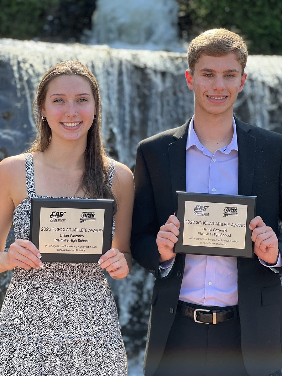 Plainville High School Athletics (@plvbluedevils) on Twitter photo Our 2022 CT High School Scholar Athletes; Dan Sozanski and Lily Wazorko. A great definition of Elite Student Athletes. They will without a doubt find the joy in their journey as they move on to the next chapter of their lives. #ALLin #FearTheFork #ScAth22 <a href="/ciacsports/">CIAC Sports</a> Our 2022 CT High School Scholar Athletes; Dan Sozanski and Lily Wazorko. A great definition of Elite Student Athletes. They will without a doubt find the joy in their journey as they move on to the next chapter of their lives. #ALLin #FearTheFork #ScAth22 <a href="/ciacsports/">CIAC Sports</a>