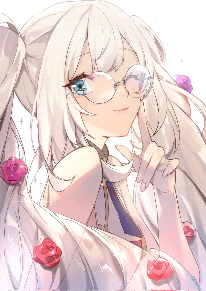 "I've heard many people think glasses make one look most refined! Well, is it working~?"
