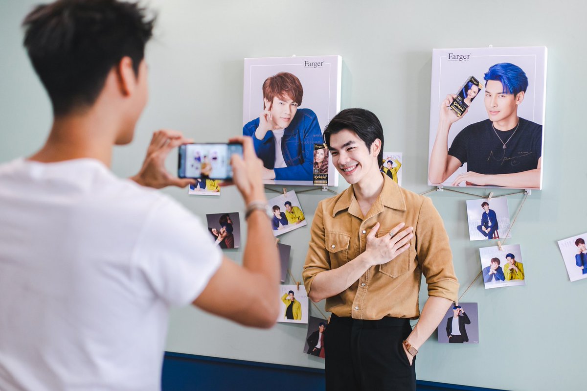 KreedaJ's tweet photo. เอารูปอาโปกับมายมาฝากค้าบ 💙 #KinnPorcheTheseries #KinnPorsche #มายอาโป #MileApo https://t.co/R9I4Sfzbsb