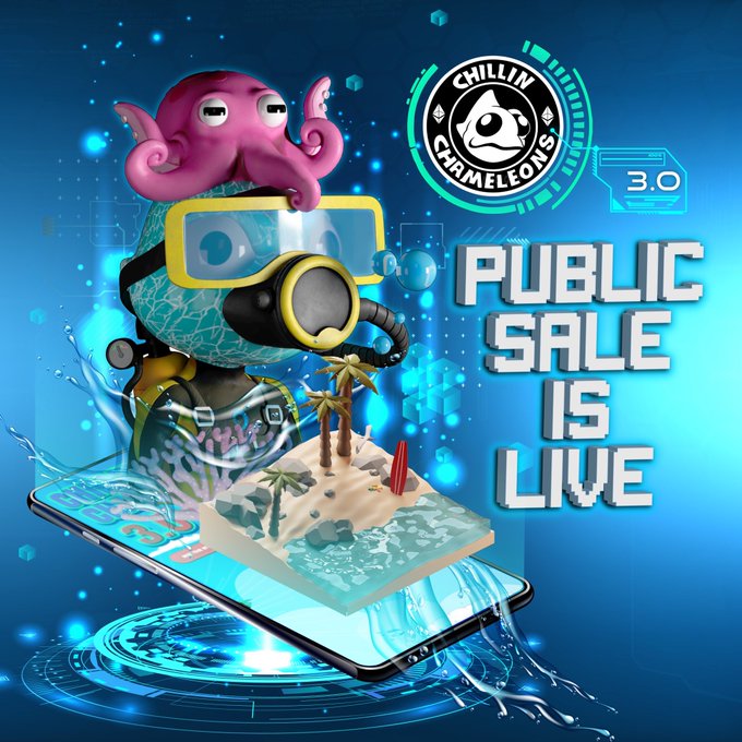 Public Sale Is Live! 🪸🐙  🔗 https://t.co/BE4k5iJCwi https://t.co/fWyWghH3EM<a href="/tag/chillinchameleons"class="tags"><span>#chillinchameleons</span></a>