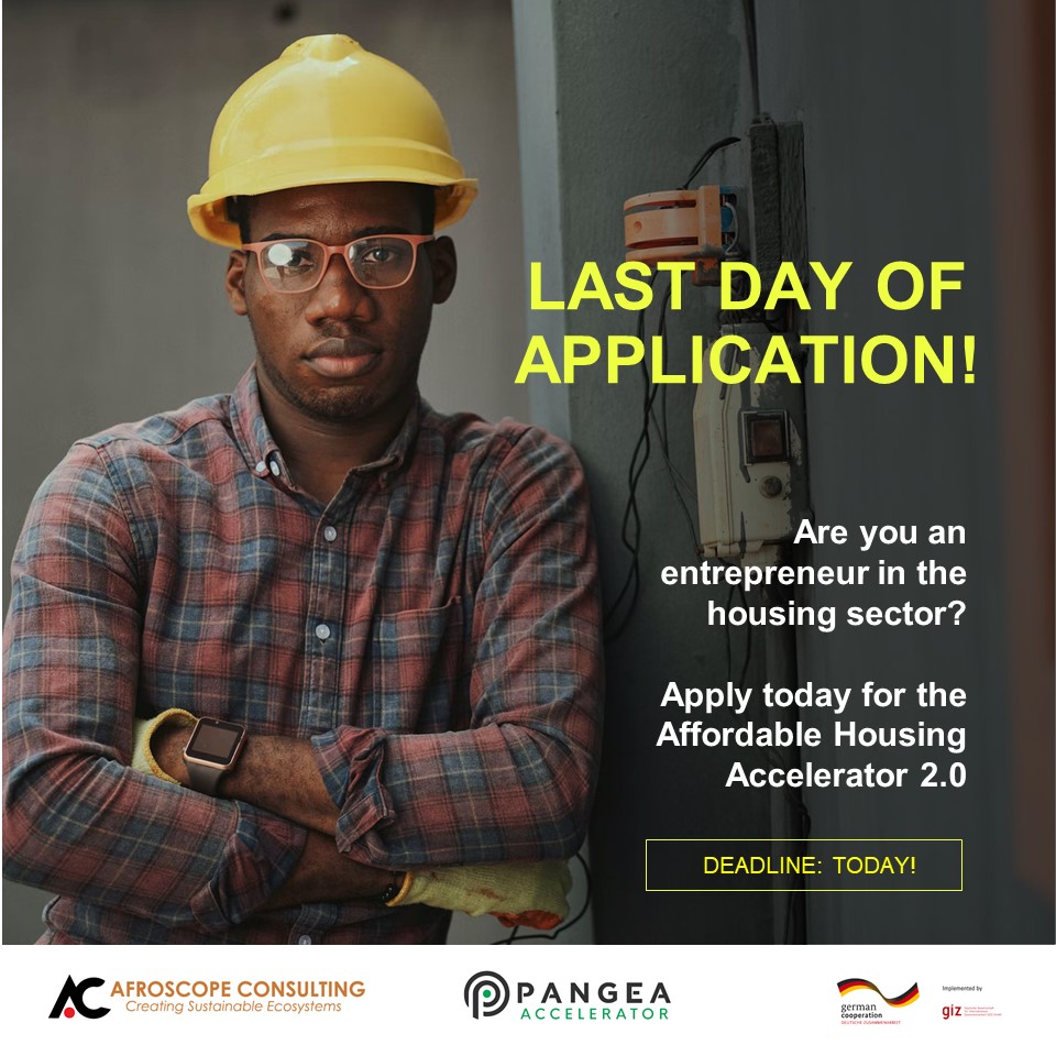 Improve your operational structure and value proposition at the Accelerator for Affordable Housing. Applications close today; don't be locked out! Apply via link in bio bit.ly/affordablehous…

#AffordableHousing #startupbusiness #innovation #PangeaAccelerator