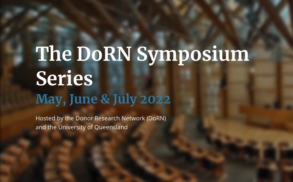 DoRN - moving to BlueSky as donornetworkuq tweet media