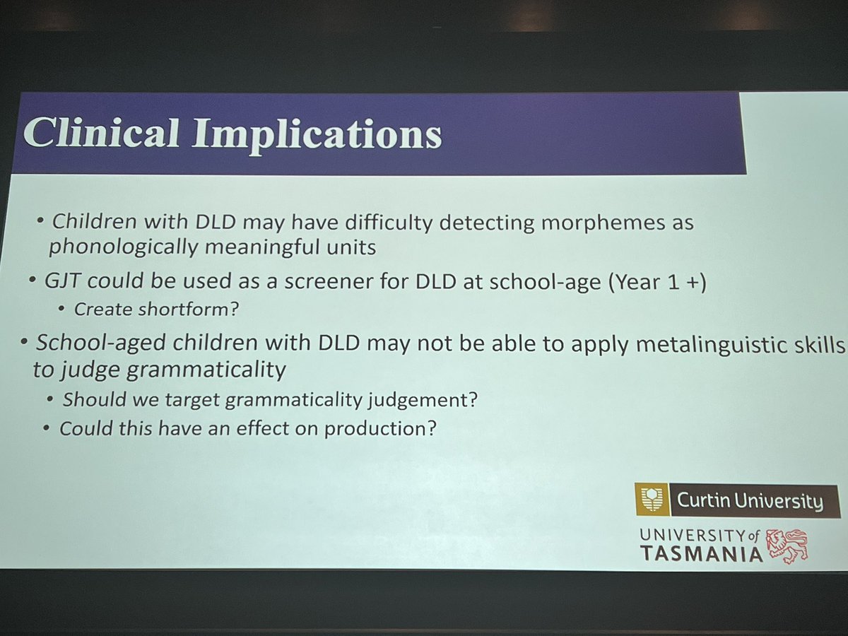 Dr Shaun Ziegenfusz (he/him) (@shaunziegenfusz) on Twitter photo Children with #DevLangDis have difficulty determining grammaticality in sentences.
<a href="/SamuelDCalder/">Dr Samuel Calder</a> mulls over how we can apply this knowledge meaningfully in clinical practice #SPAConf Children with #DevLangDis have difficulty determining grammaticality in sentences.
<a href="/SamuelDCalder/">Dr Samuel Calder</a> mulls over how we can apply this knowledge meaningfully in clinical practice #SPAConf