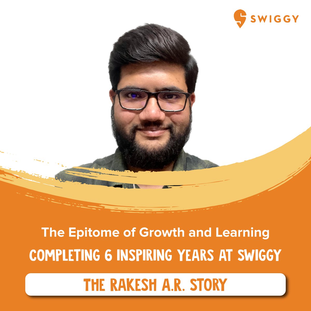 WeAreSwiggy's tweet photo. Congratulations on completing six awesome years with us, Rakesh AR! It has been an honour to witness your growth at Swiggy. With your admirable proactiveness and agility, we know there are several more milestones to achieve!
#EmployeeAnniversary #TenuredEmployee https://t.co/X4pdo6D43K