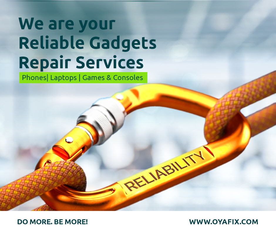 Oyafix's tweet photo. OYAFIX = RELIABILITY
We give detailed attention to what we do.
While going on this week's activities, don't forget to call/WhatsApp us on: 09012224209 for all your gadget needs. 
HAPPY NEW WEEK.
#OyaFix #DoMore #BeMore #newweek #repair #tgim #engineers #gadget 
#thankgoditsmonday https://t.co/AKleeahTlN