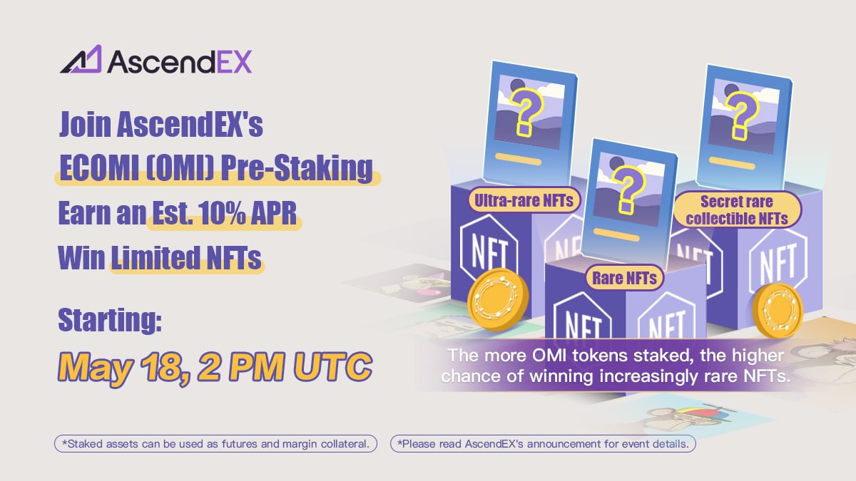 Roadto100K2's tweet photo. 👋 Si vous avez loupé l'info, il est possible de stacker nos jetons (OMI) @ 10% APR chez @_AscendEX 

Avec des NFTs Veve à gagner! 😍
Plus on stack de OMI, plus on a de chance d'avoir des NFTs Rares

⏰Du 18 Mai au 1 Juin

 -10% sur vos frais via mon lien 
https://t.co/4oCSOvso9A https://t.co/paLVFm5TjE