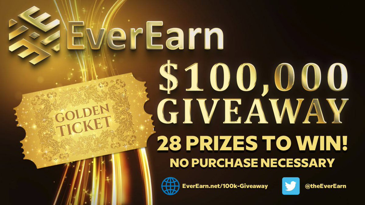 EarnFiCoin's tweet photo. 28 prizes up for grabs in the #EverEarn $100,000 #Giveaway!

To enter, and for the complete rules and details, go to https://t.co/5Ia50mwCiW

Join our community
https://t.co/jhOasLKDxv

#ThisIsEverEarn #bnb  #Cryptos #cryptocurrencies #EverEarnGiveaway #MondayMotivation https://t.co/rkfsPNqpIH