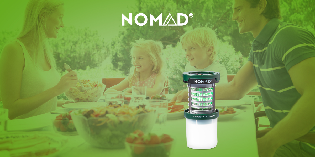 Enjoy a family dinner outside without any unwanted guests. Specially designed for outdoor use, Insect-O-Cutor Nomad features innovative UV LED technology and a powerful electric grid to offer protection against flying and biting insects. #InsectOCutor #Nomad #Flykiller