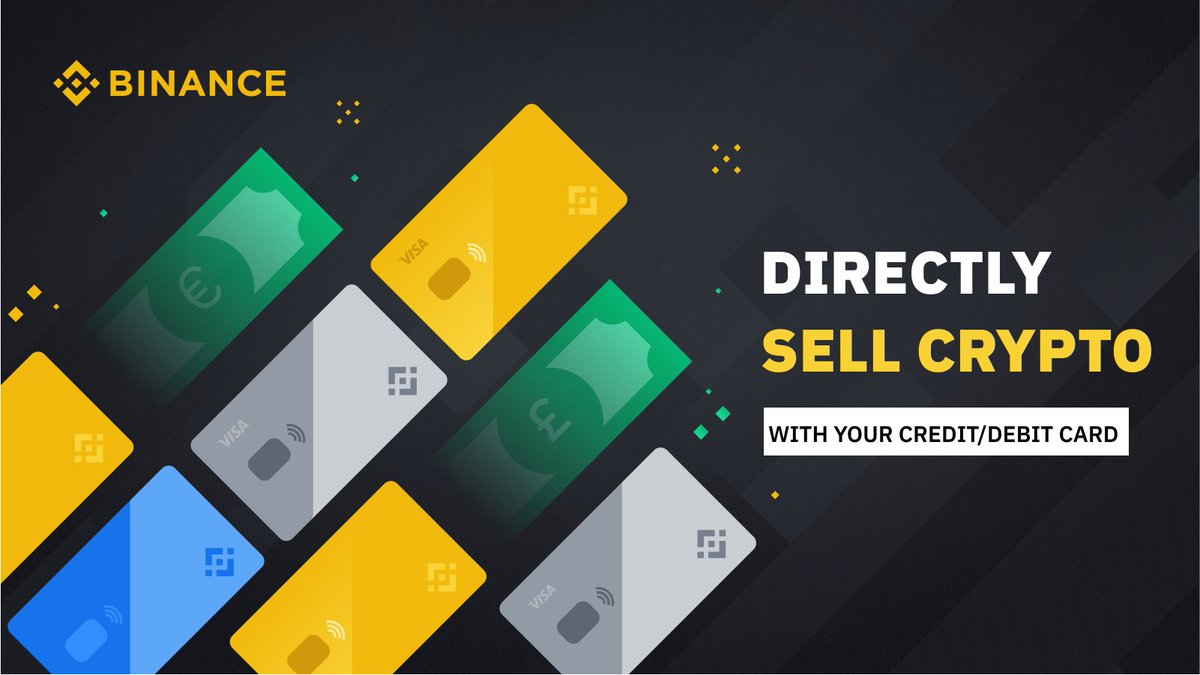 #Binance enables the 'Sell-Crypto-for-Fiat' feature for all cryptocurrencies, allowing users to sell crypto directly using with their credit or debit card!

Find out more ➡️ binance.com/en/support/ann…