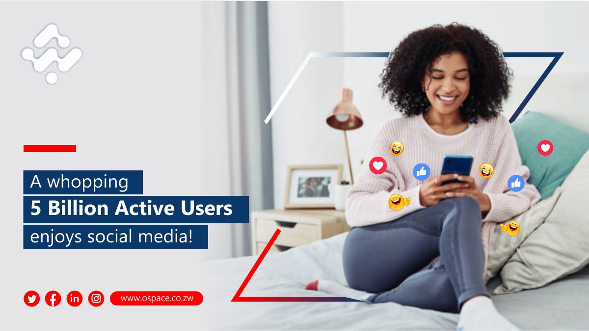 ospacedigital's tweet photo. A whopping 5 billion active users now enjoys social media regularly.

Don't let this go! #TeamOspace can get this wide audience takes notice of your business efforts.

Sign up for a monthly Social Media Marketing package.👇

https://t.co/omtCY23gSo

#SMM #SocialMediaMarketing https://t.co/MEmeMl4KE6