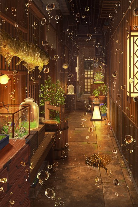 不思議な風景のtwitterイラスト検索結果