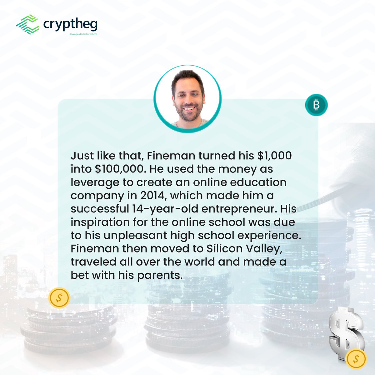 cryptheg's tweet photo. Let us hear from you. 
At what age did you acquire your first cryptocurrency?

#cryptheg #investment #cryptocurrency https://t.co/QEmqpJD4Ui