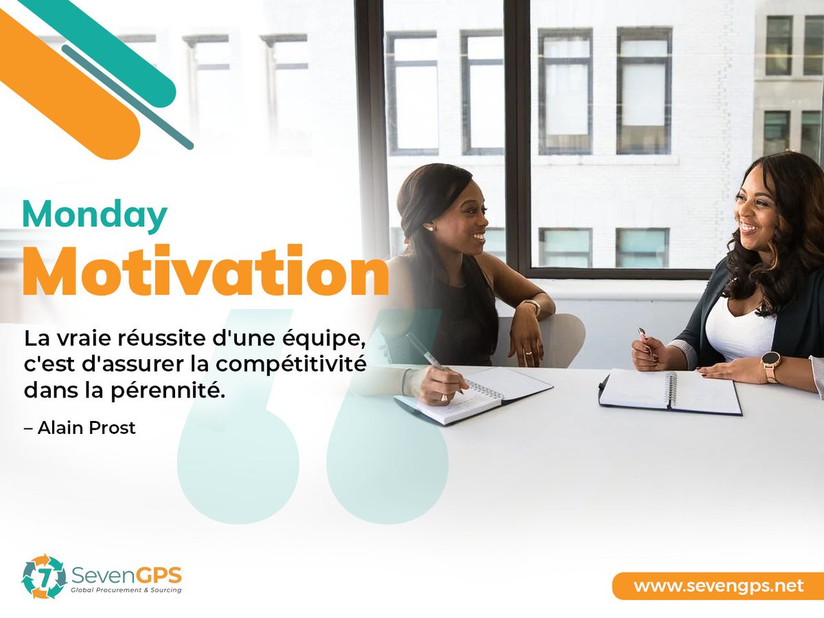 SevenGPS1's tweet photo. ✨ 𝐁𝐨𝐧 𝐝é𝐛𝐮𝐭 𝐝𝐞 𝐬𝐞𝐦𝐚𝐢𝐧𝐞 !
#SevenGPS
#Centraledachats
#PurchasingCenter
#procurement
#Mondaymotivation https://t.co/BJ70gkul9p
