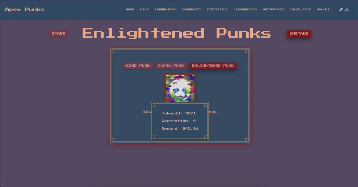 apexpunks's tweet image. The Enlightened Punks are the rarest and also the ones that gather the most number of $PUNKZ tokens 🎁🚀

Take care of your Enlightened Punks and boost their rewards with Enlightened Baby Aliens 😎

#AVAX #P2E #NFTCommunity #NFTs #NFTGiveaway #GameFi #Avalanche #collectors