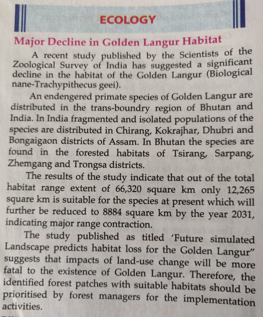 #Environment #CurrentAffairs
Important topic for #Prelims2022 
 Source: PD English May 2022 
The reason why even old issues of Pratiyogita Darpan remain in demand just before the #UPSC #IAS #Prelims 
Pl share &amp; Retweet