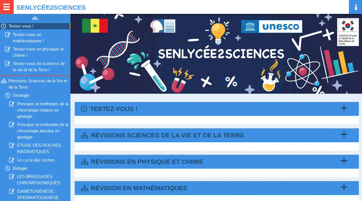 rheinandco's tweet photo. Senlycée2Sciences est une plateforme d'auto-positionnement des élèves de terminale qui peuvent librement se tester en mathématiques, SVT et Physique-chimie avec des quiz aléatoires générés grâce à une banque de 2300 questions. A découvrir ici: https://t.co/yHCS7hKgBO https://t.co/TURYMsdR0s