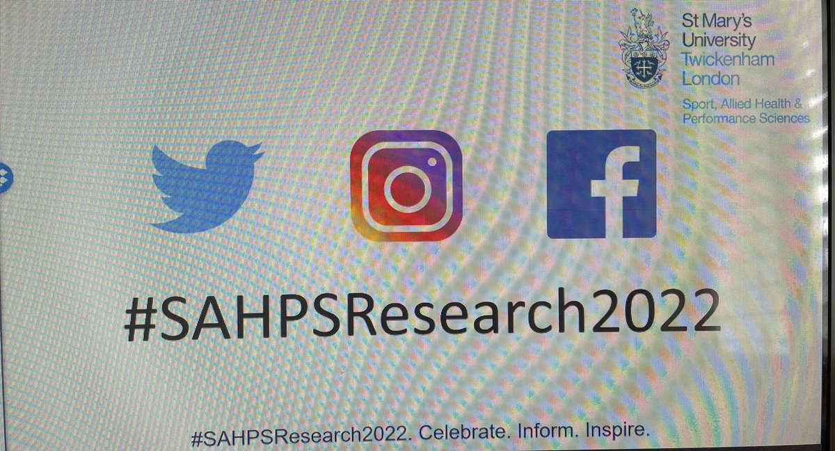 Great to be attending the @StMarysSAHPS research conference 🙌🙌🙌#SAHPSResearch2022