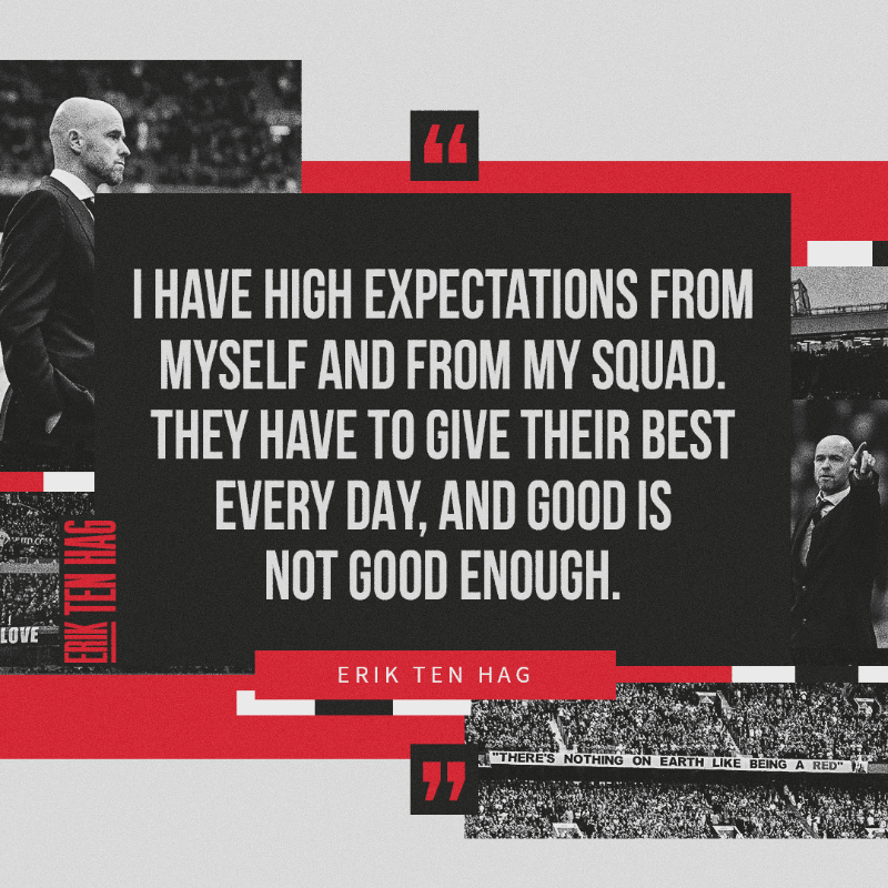ManUtd's tweet photo. Setting the standards 📈

#MUFC || #WelcomeErik