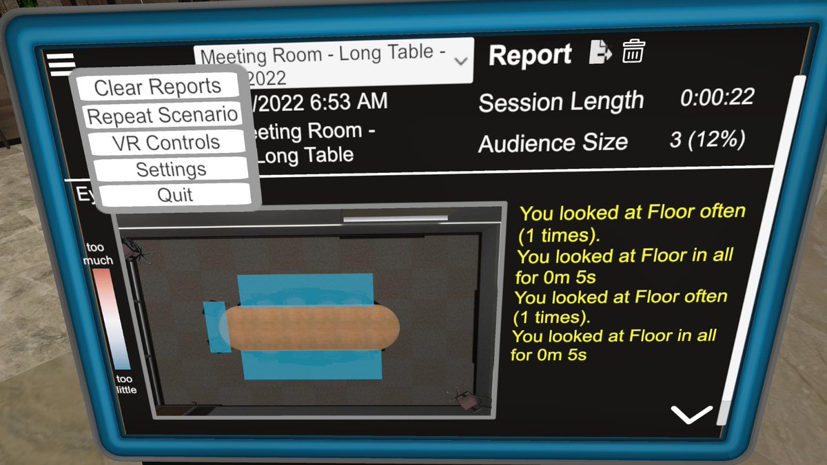 VirtualOrator's tweet photo. Do not forget to check your report at the end of the session. It will guide you in the things you need to improve.
#virtualorator #VOFeatures #VR #Publicspeaking #VRTraining #Learninganddevelopment #education #edtech #indiedev #professionaldevelopment #MotivationMonday https://t.co/ArmlaGUuyB